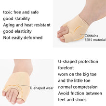 Load image into Gallery viewer, 1 Pair Threaded U-Shaped Forefoot Pad Hallux Valgus Corrector Socks, S, L