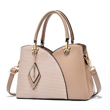 Load image into Gallery viewer, Lattice Texture Large Capacity Handbag, White, Khaki, Green, Black, Pink