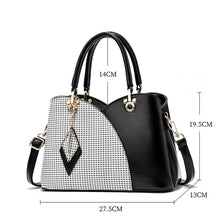 Load image into Gallery viewer, Lattice Texture Large Capacity Handbag, White, Khaki, Green, Black, Pink
