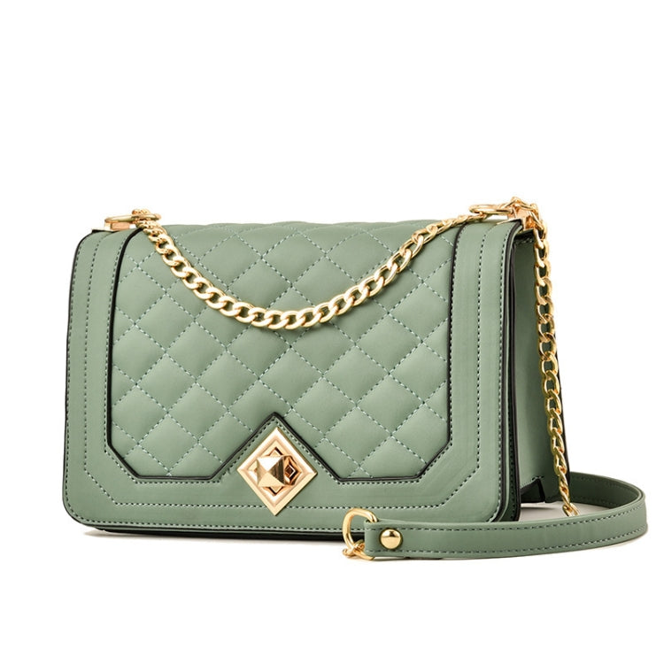 6382 One-shoulder Diagonal Rhombus Chain Bag, 6382 (White), 6382 (Khaki), 6382 (Light Grey), 6382 (Black), 6382 (Light Green), 6382 (Pink), 6382 (Dark Red)