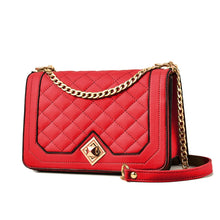 Load image into Gallery viewer, 6382 One-shoulder Diagonal Rhombus Chain Bag, 6382 (White), 6382 (Khaki), 6382 (Light Grey), 6382 (Black), 6382 (Light Green), 6382 (Pink), 6382 (Dark Red)