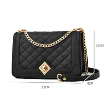 Load image into Gallery viewer, 6382 One-shoulder Diagonal Rhombus Chain Bag, 6382 (White), 6382 (Khaki), 6382 (Light Grey), 6382 (Black), 6382 (Light Green), 6382 (Pink), 6382 (Dark Red)