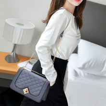 Load image into Gallery viewer, 6382 One-shoulder Diagonal Rhombus Chain Bag, 6382 (White), 6382 (Khaki), 6382 (Light Grey), 6382 (Black), 6382 (Light Green), 6382 (Pink), 6382 (Dark Red)