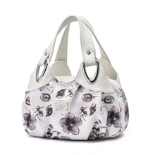 Load image into Gallery viewer, 722 Women Soft Leather Handbag, Green handle Lily, Green Handle Rose, White Handle Green Flower, White Handle Red Flower, White Handle Purple Flower, Black Handle Green Flower, Black Handle Red Flower, Black Handle Purple Flower, White Handle Red Rose ...
