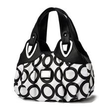Load image into Gallery viewer, 722 Women Soft Leather Handbag, Green handle Lily, Green Handle Rose, White Handle Green Flower, White Handle Red Flower, White Handle Purple Flower, Black Handle Green Flower, Black Handle Red Flower, Black Handle Purple Flower, White Handle Red Rose ...