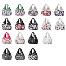 Load image into Gallery viewer, 722 Women Soft Leather Handbag, Green handle Lily, Green Handle Rose, White Handle Green Flower, White Handle Red Flower, White Handle Purple Flower, Black Handle Green Flower, Black Handle Red Flower, Black Handle Purple Flower, White Handle Red Rose ...
