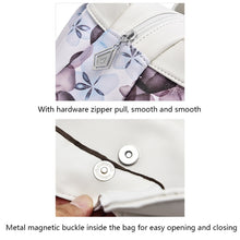 Load image into Gallery viewer, 722 Women Soft Leather Handbag, Green handle Lily, Green Handle Rose, White Handle Green Flower, White Handle Red Flower, White Handle Purple Flower, Black Handle Green Flower, Black Handle Red Flower, Black Handle Purple Flower, White Handle Red Rose ...