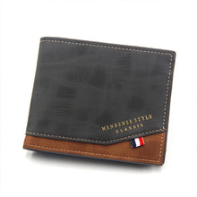 Load image into Gallery viewer, Menbense Hot Stamping Hinge Short Matte Multi-Card Large Capacity Male Wallet, D3301-4 Black, D3301-4 Light Brown, D3301-4 Dark Brown, D3301-5 Black, D3301-5 Light Brown, D3301-5 Dark Brown