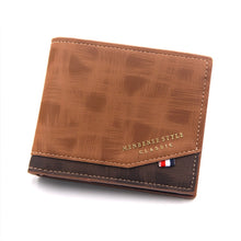 Load image into Gallery viewer, Menbense Hot Stamping Hinge Short Matte Multi-Card Large Capacity Male Wallet, D3301-4 Black, D3301-4 Light Brown, D3301-4 Dark Brown, D3301-5 Black, D3301-5 Light Brown, D3301-5 Dark Brown