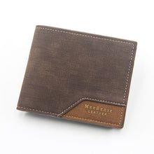 Load image into Gallery viewer, Menbense Hot Stamping Hinge Short Matte Multi-Card Large Capacity Male Wallet, D3301-4 Black, D3301-4 Light Brown, D3301-4 Dark Brown, D3301-5 Black, D3301-5 Light Brown, D3301-5 Dark Brown