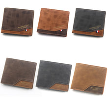 Load image into Gallery viewer, Menbense Hot Stamping Hinge Short Matte Multi-Card Large Capacity Male Wallet, D3301-4 Black, D3301-4 Light Brown, D3301-4 Dark Brown, D3301-5 Black, D3301-5 Light Brown, D3301-5 Dark Brown