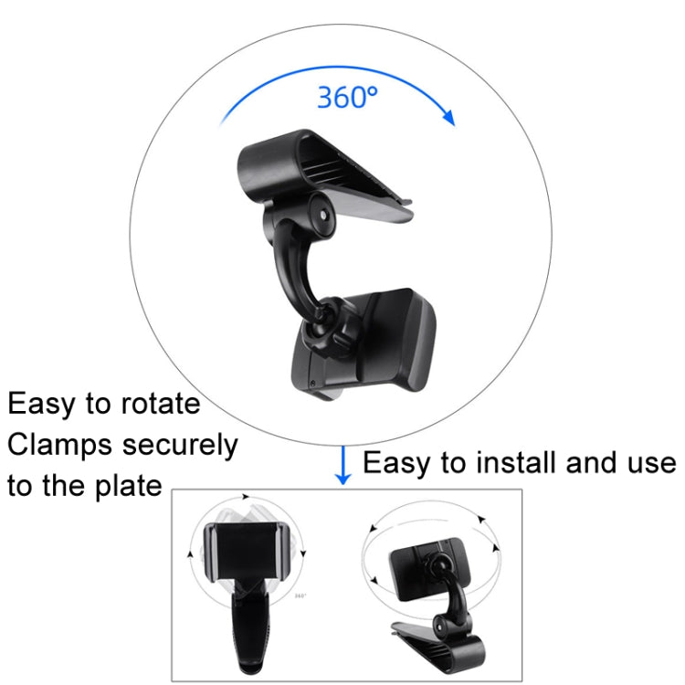 Car Sun Visor Bracket Car Mobile Phone Buckle Holder, Black