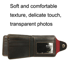 Load image into Gallery viewer, MenBense Men Multi-Card 2 Fold Short Wallet Carrying Card Case, Black, Brown