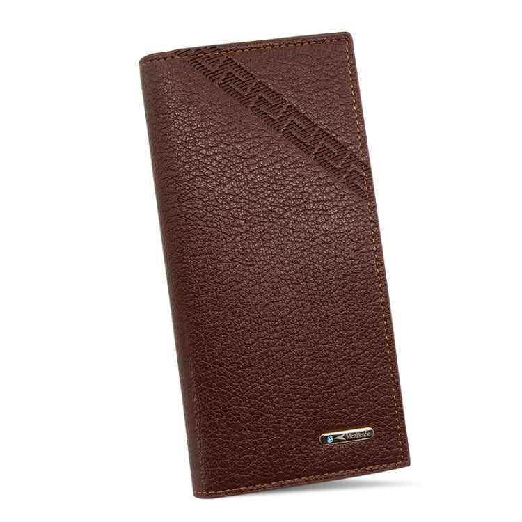 MenBense Long Fashion Embossed Magnetic Buckle Multi-Card Slot Men Wallet
