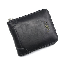 Load image into Gallery viewer, Menbense Casual Fashion Large Capacity Multi-Card Retro Zipper Wallet, Black, Dark Brown, Light Brown