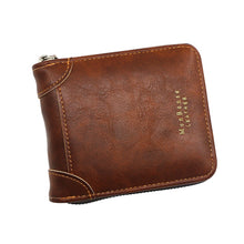 Load image into Gallery viewer, Menbense Casual Fashion Large Capacity Multi-Card Retro Zipper Wallet, Black, Dark Brown, Light Brown