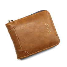 Load image into Gallery viewer, Menbense Casual Fashion Large Capacity Multi-Card Retro Zipper Wallet, Black, Dark Brown, Light Brown