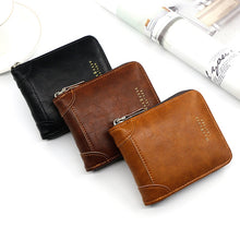 Load image into Gallery viewer, Menbense Casual Fashion Large Capacity Multi-Card Retro Zipper Wallet, Black, Dark Brown, Light Brown