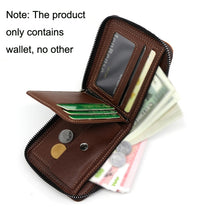 Load image into Gallery viewer, Menbense Casual Fashion Large Capacity Multi-Card Retro Zipper Wallet, Black, Dark Brown, Light Brown