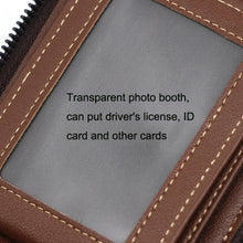 Load image into Gallery viewer, Menbense Casual Fashion Large Capacity Multi-Card Retro Zipper Wallet, Black, Dark Brown, Light Brown