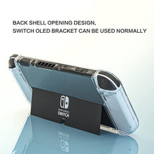 Load image into Gallery viewer, Game Console Crystal Shell Remote Sensing Cap Tempered Film Storage Bag Set For Switch OLED Console, Storage Bag+Crystal Case+Rocker Capx6+Tempered Film, White Storage Bag 14 In 1(Hand Rope), White Storage Bag 16 In 1