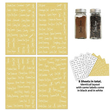 Load image into Gallery viewer, 276 PCS Transparent Waterproof Spice Labels 2 Color Combination Pantry Markers