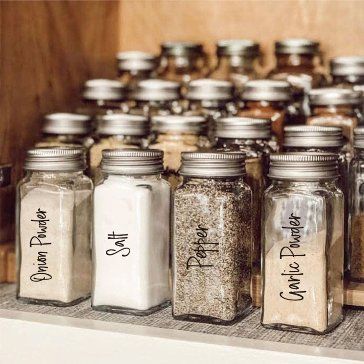 276 PCS Transparent Waterproof Spice Labels 2 Color Combination Pantry Markers