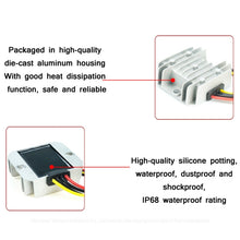 Load image into Gallery viewer, 72W 12V To 24V 3A Waterproof Car Voltage Regulator, 72W 12V To 24V