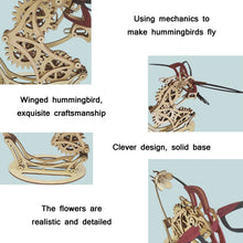 Load image into Gallery viewer, 3D Wooden Mechanical Hummingbird Hand-Assembled Puzzle Model