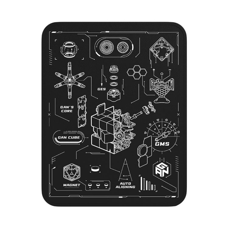 GAN Timer-themed Rubik Cube Mat Quick Stack Cup Training Mat Non-Slip Mouse Pad