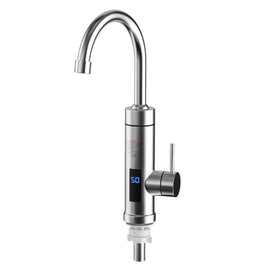 Household Kitchen Electric Hot Water Fauce EU Plug, Style:, Stainless Steel Type, Stainless Steel Universal Pipe Type
