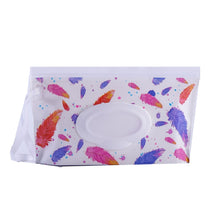 Load image into Gallery viewer, Baby EVA Wet Wipes Bag Portable Flip Removable Sanitary Wet Wipes Bag, Cactus, Red Flower, Feather, Triangle, Crown, Shell, Style 3, Dot, Black And Grey Stripe, Floating Object, Gear, Cat Claw, Geometric Figure, Space, Whale, Orange Space, Big Round Ba...