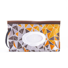 Load image into Gallery viewer, Baby EVA Wet Wipes Bag Portable Flip Removable Sanitary Wet Wipes Bag, Cactus, Red Flower, Feather, Triangle, Crown, Shell, Style 3, Dot, Black And Grey Stripe, Floating Object, Gear, Cat Claw, Geometric Figure, Space, Whale, Orange Space, Big Round Ba...