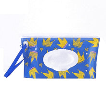 Load image into Gallery viewer, Baby EVA Wet Wipes Bag Portable Flip Removable Sanitary Wet Wipes Bag, Cactus, Red Flower, Feather, Triangle, Crown, Shell, Style 3, Dot, Black And Grey Stripe, Floating Object, Gear, Cat Claw, Geometric Figure, Space, Whale, Orange Space, Big Round Ba...