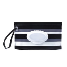 Load image into Gallery viewer, Baby EVA Wet Wipes Bag Portable Flip Removable Sanitary Wet Wipes Bag, Cactus, Red Flower, Feather, Triangle, Crown, Shell, Style 3, Dot, Black And Grey Stripe, Floating Object, Gear, Cat Claw, Geometric Figure, Space, Whale, Orange Space, Big Round Ba...