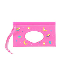 Load image into Gallery viewer, Baby EVA Wet Wipes Bag Portable Flip Removable Sanitary Wet Wipes Bag, Cactus, Red Flower, Feather, Triangle, Crown, Shell, Style 3, Dot, Black And Grey Stripe, Floating Object, Gear, Cat Claw, Geometric Figure, Space, Whale, Orange Space, Big Round Ba...