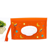 Load image into Gallery viewer, Baby EVA Wet Wipes Bag Portable Flip Removable Sanitary Wet Wipes Bag, Cactus, Red Flower, Feather, Triangle, Crown, Shell, Style 3, Dot, Black And Grey Stripe, Floating Object, Gear, Cat Claw, Geometric Figure, Space, Whale, Orange Space, Big Round Ba...