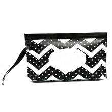 Load image into Gallery viewer, Baby EVA Wet Wipes Bag Portable Flip Removable Sanitary Wet Wipes Bag, Cactus, Red Flower, Feather, Triangle, Crown, Shell, Style 3, Dot, Black And Grey Stripe, Floating Object, Gear, Cat Claw, Geometric Figure, Space, Whale, Orange Space, Big Round Ba...