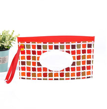 Load image into Gallery viewer, Baby EVA Wet Wipes Bag Portable Flip Removable Sanitary Wet Wipes Bag, Cactus, Red Flower, Feather, Triangle, Crown, Shell, Style 3, Dot, Black And Grey Stripe, Floating Object, Gear, Cat Claw, Geometric Figure, Space, Whale, Orange Space, Big Round Ba...