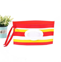 Load image into Gallery viewer, Baby EVA Wet Wipes Bag Portable Flip Removable Sanitary Wet Wipes Bag, Cactus, Red Flower, Feather, Triangle, Crown, Shell, Style 3, Dot, Black And Grey Stripe, Floating Object, Gear, Cat Claw, Geometric Figure, Space, Whale, Orange Space, Big Round Ba...