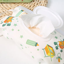 Load image into Gallery viewer, Baby EVA Wet Wipes Bag Portable Flip Removable Sanitary Wet Wipes Bag, Cactus, Red Flower, Feather, Triangle, Crown, Shell, Style 3, Dot, Black And Grey Stripe, Floating Object, Gear, Cat Claw, Geometric Figure, Space, Whale, Orange Space, Big Round Ba...