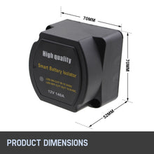 Load image into Gallery viewer, 12V 140A Route Yacht Off-Road Car Beach Car Double Battery System Voltage Sensitive Relay, 12V 140A
