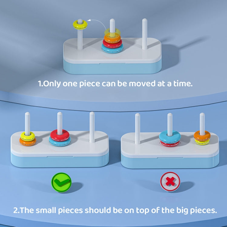 Qiyi Tower of Hanoi Puzzle Geometric Stacker Kids Developmental Toy,Style: