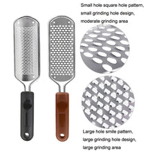 Load image into Gallery viewer, Stainless Steel Exfoliating Pedicure Grinding And Rubbing Machine, Style:, Big Hole Smiles (Black), Small Hole Square Hole (Black), Big Hole Smiles (Brown), Small Hole Square Hole (Brown)
