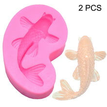 Load image into Gallery viewer, 2 PCS Goldfish Baking Fondant Silicone Mold Cake Decorating, Goldfish