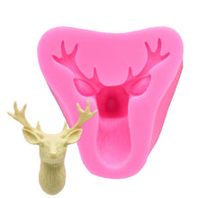 Load image into Gallery viewer, Deer Head Silicone Fondant Cake Mold, Deer Head