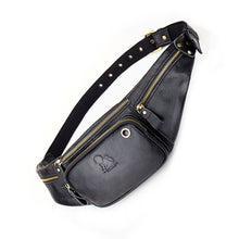 Load image into Gallery viewer, LAOSHIZI Vintage Leather Waist Bag Shoulder Crossbody Bag Shoulder Chest Bag For Men, Black, Brown