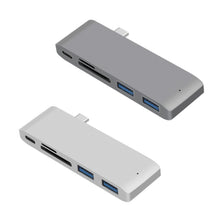 Load image into Gallery viewer, USB-C To HDMI Splitter Docking Station Card Reader, Specification：, 5 in 1 Gray, 5 in 1 Silver, 6 in 1 Gray, 6 in 1 Silver