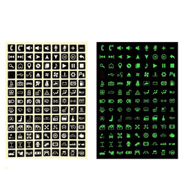 Car Button Luminous Sticker General PET Waterproof Wear-Resistant Car Sticker, 3 PCS Number 2