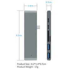 Load image into Gallery viewer, TYPE-C To 4K HDMI HUB Docking Station TF/SD Card Reader For MacBook Pro, Grey, Silver